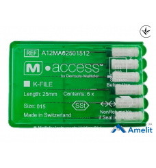 Інструмент ручний K-File M-Access №15 (Dentsply Maillefer), 6 шт./пак.